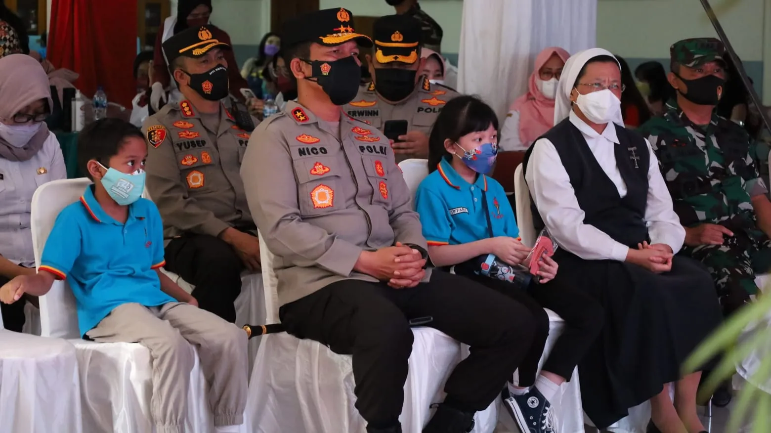 Kapolda Jatim hadiri Launching Vaksinasi Merdeka Anak oleh Kapolri; target 2,5 Juta Dosis Vaksin Disiapkan Untuk Anak-anak di Jatim