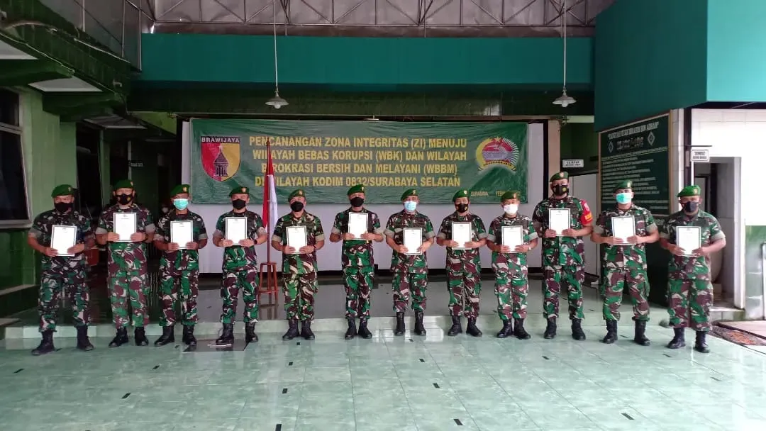 Kodim 0832/Surabaya Komitmen Bangun Zona Integritas Menuju WBK-WBBM