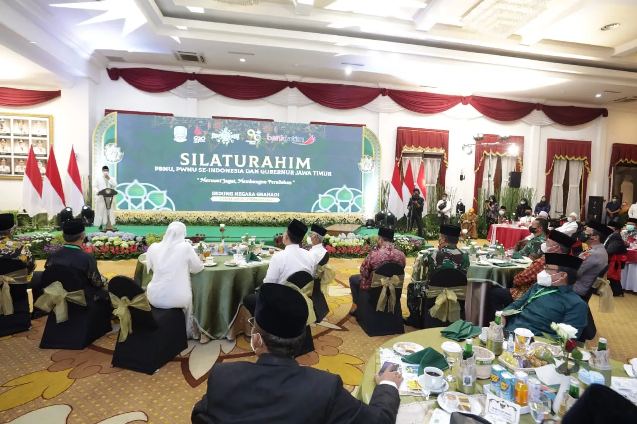 Forkopimda Jatim Sambut Hangat Silaturahmi Ketum PBNU dan PWNU Se-Indonesia di Grahadi
