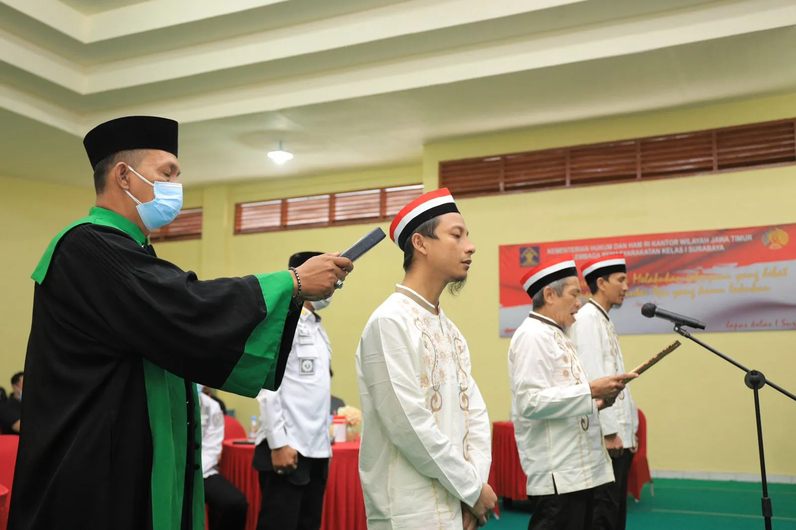 Tiga Warga Binaan Kasus Terorisme Lapas Surabaya Nyatakan Ikrar Setia Kepada NKRI
