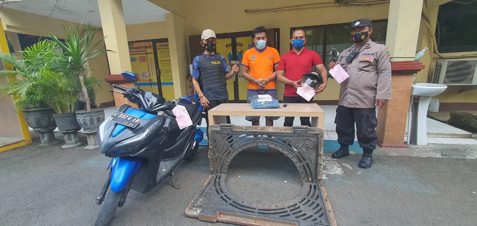 Polsek Gubeng Berhasil Ungkap Pencurian Besi Taman Milik Pemkot Surabaya
