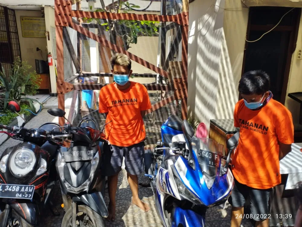 Polsek Sukolilo Surabaya Ringkus Pencurian Motor Diwilayah Klampis Surabaya