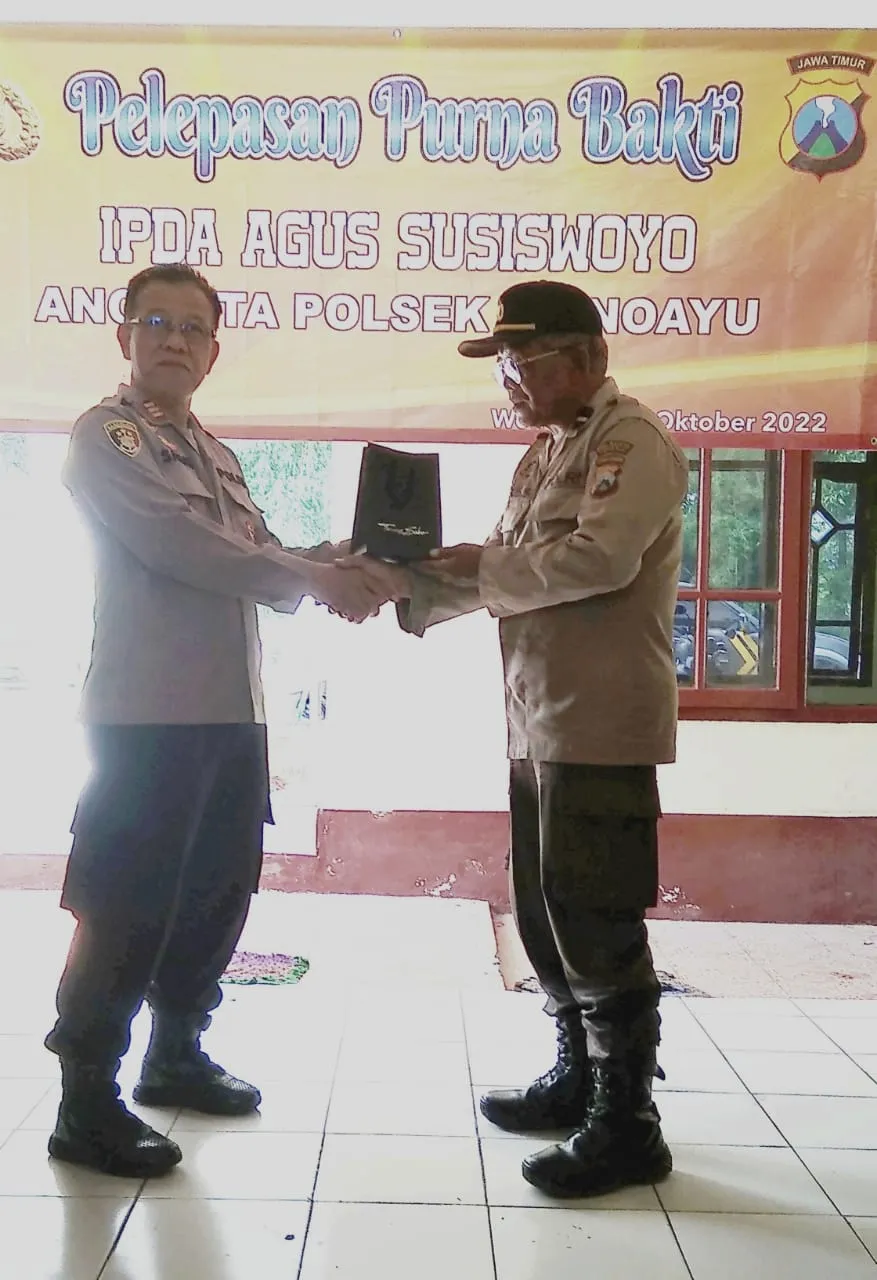 Polsek Wonoayu Gelar Acara Lepas Masa Tugas Salah Satu Anggota