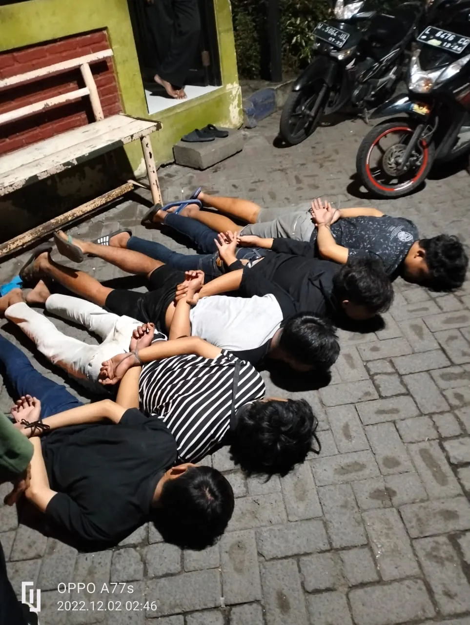 Polsek Sukolilo Amankan Anggota Gangster