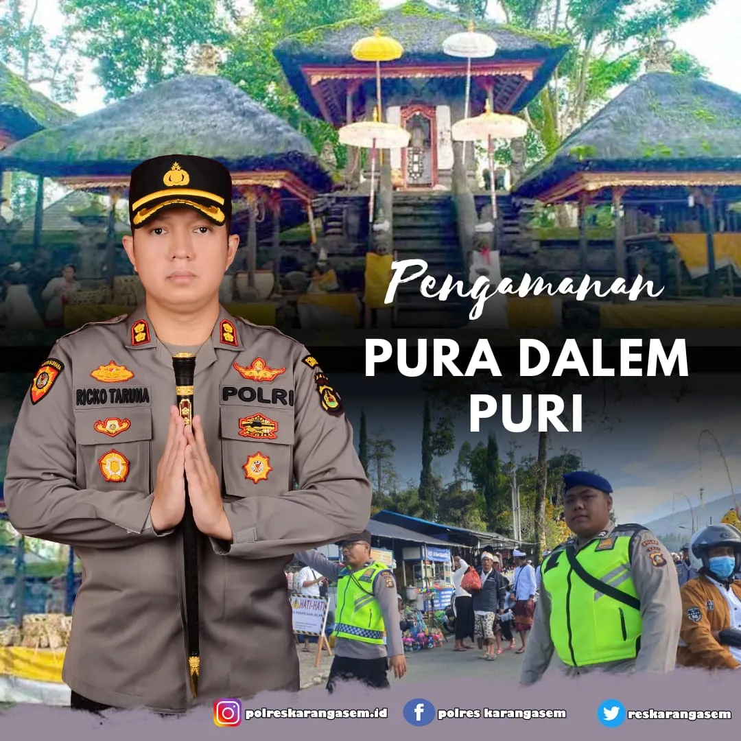 Piodalan di Pura Dalem Puri, Kapolres Karangasem Pastikan Dapat Berjalan Aman dan Lancar