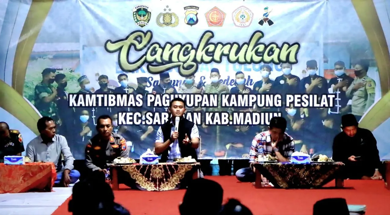 Polres Madiun Gelar Cangkrukan Bersama Paguyuban Kampung Pencak Silat Saradan Guna Ciptakan Harkamtibmas