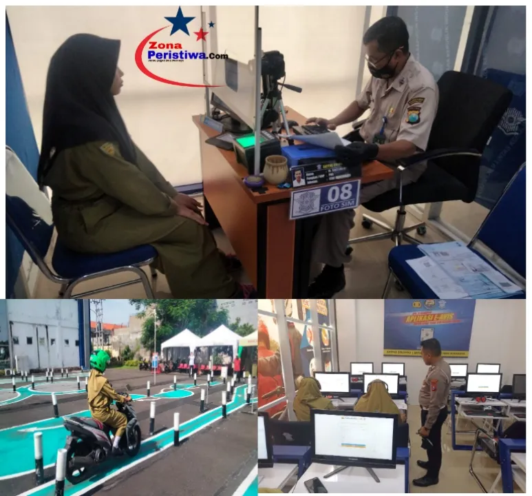 Satlantas Polrestabes Surabaya mengadakan Giat Program SIM CAK TEJO GOES TO SCHOOL Di Satpas Colombo Surabaya