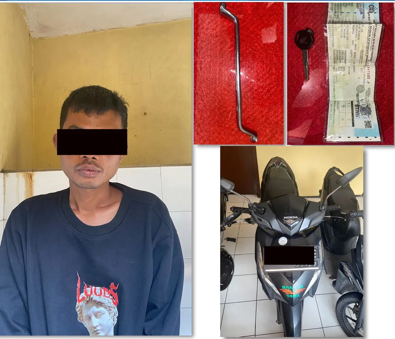 Baru Meletakan Barang, Motor di Gasak Maling