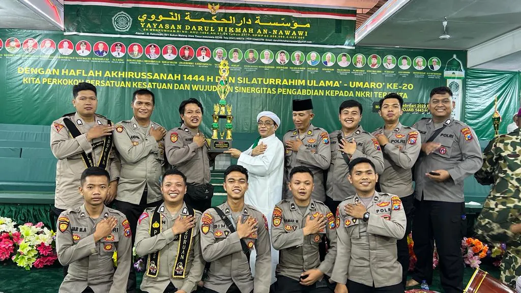 Festival Sholawat Khusus TNI-POLRI, Tim Hadrah Al-Wally Polres Pasuruan Sukses Meraih Juara 1 Kategori Marawis*