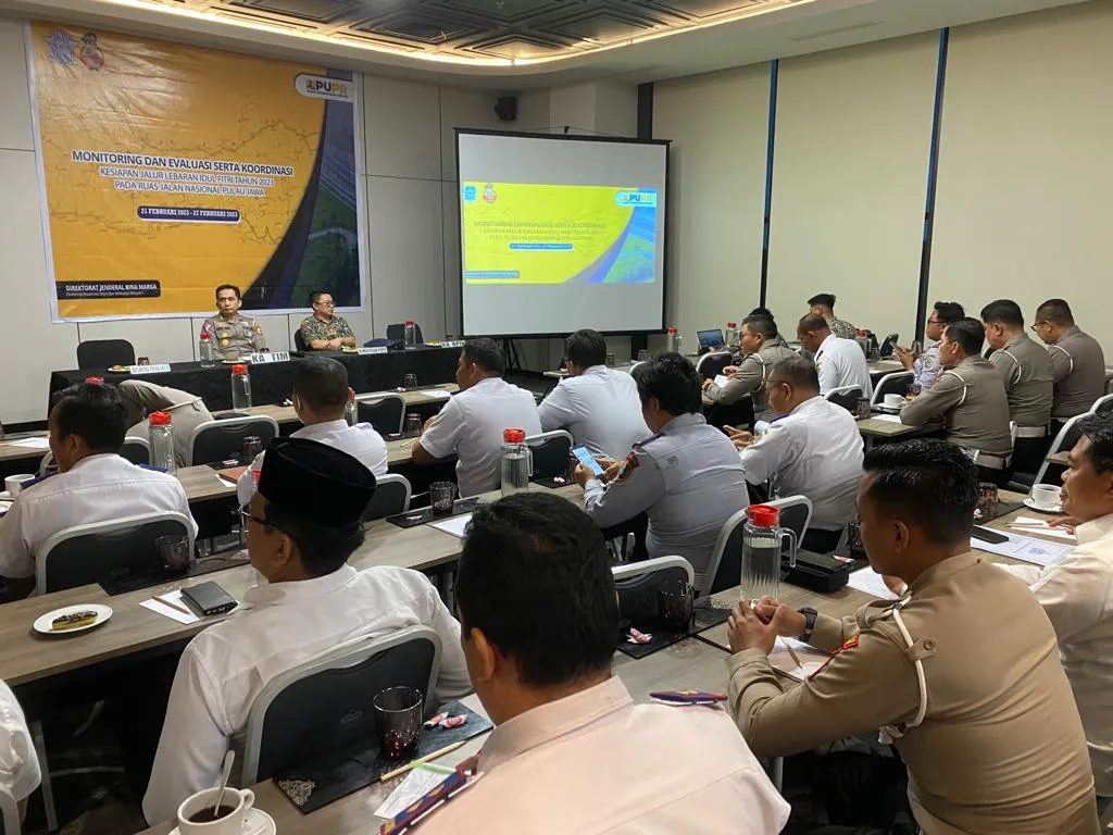 Satlantas Polres Sampang Hadiri Rapat Progam Evaluasi dan Monitoring kesiapan Idul Fitri 2023