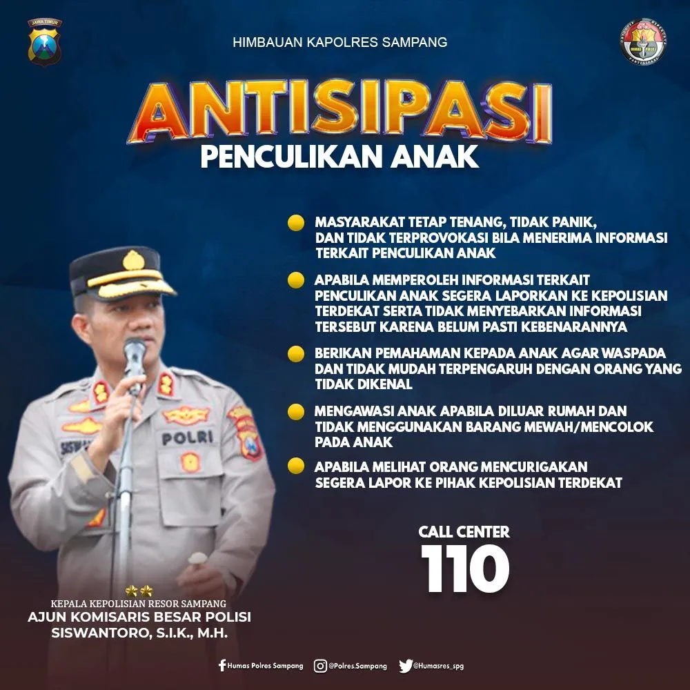 Vidio viral tentang penculikan anak (HOAX) kapolres sampang AKBP Siswantoro edukasi agar masyarakat tidak panik