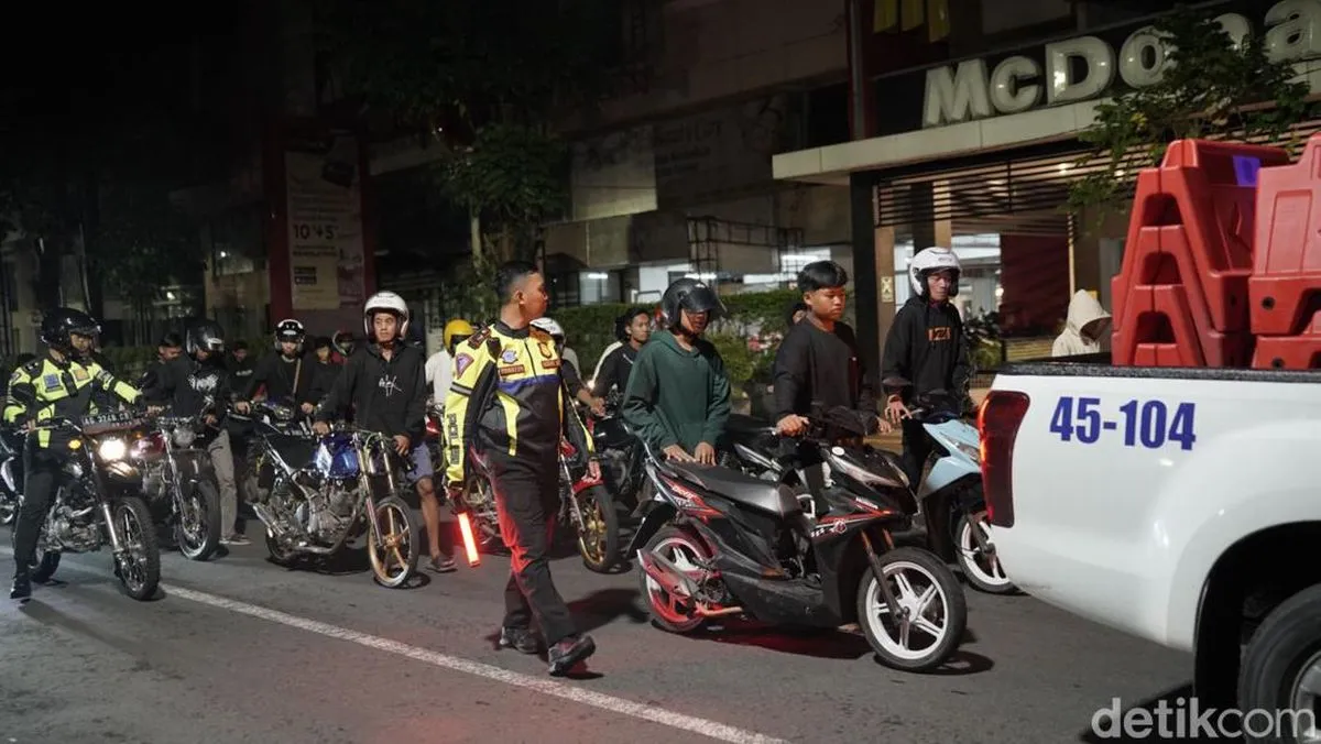 Polres Kediri Kota Amankan Puluhan Motor Berknalpot Brong