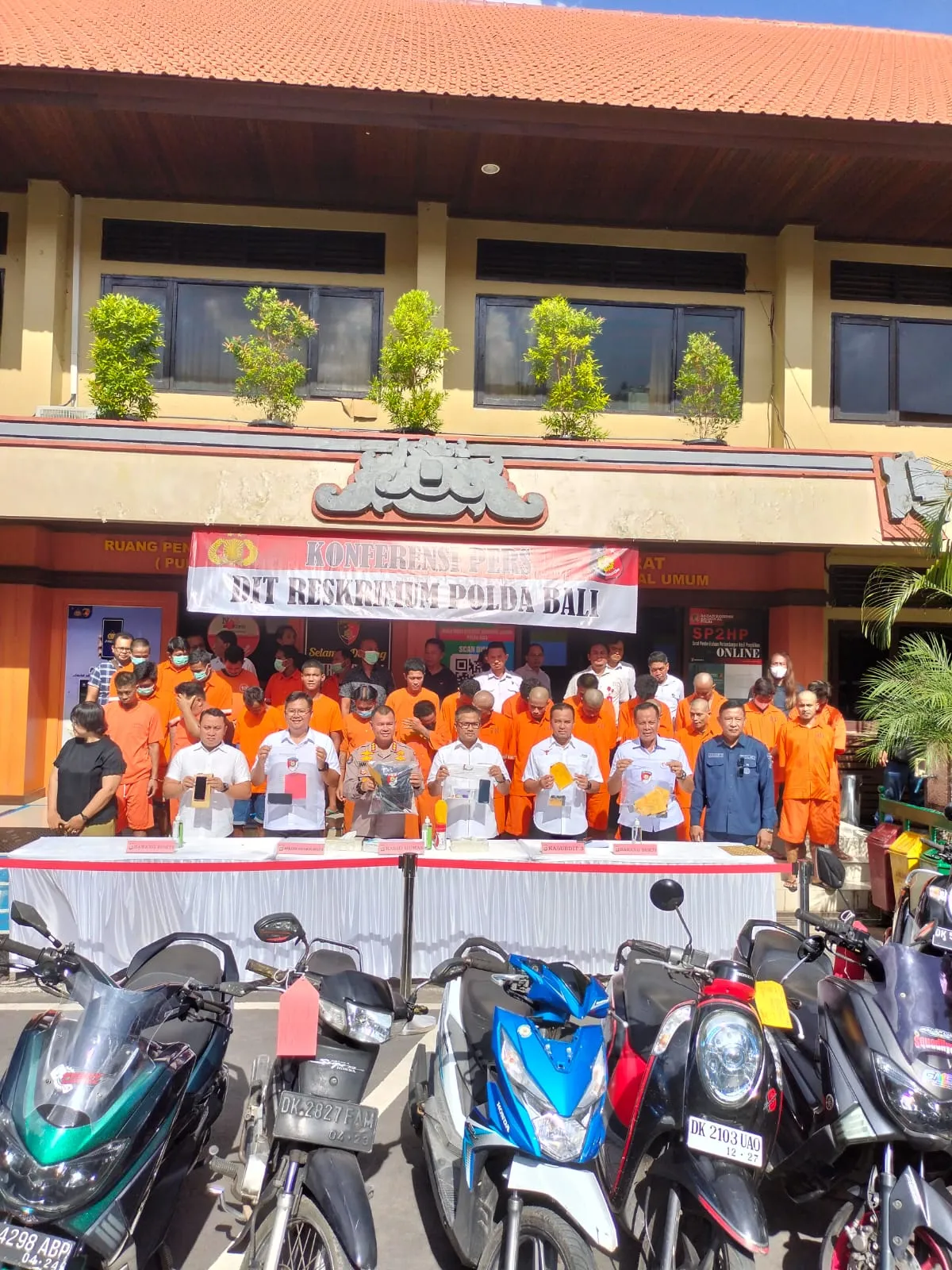 Press Coference Hasil Ops Sikat Agung Tahun 2023, Dit Reskrimum Polda Bali Berhasil Ungkap 88 Kasus