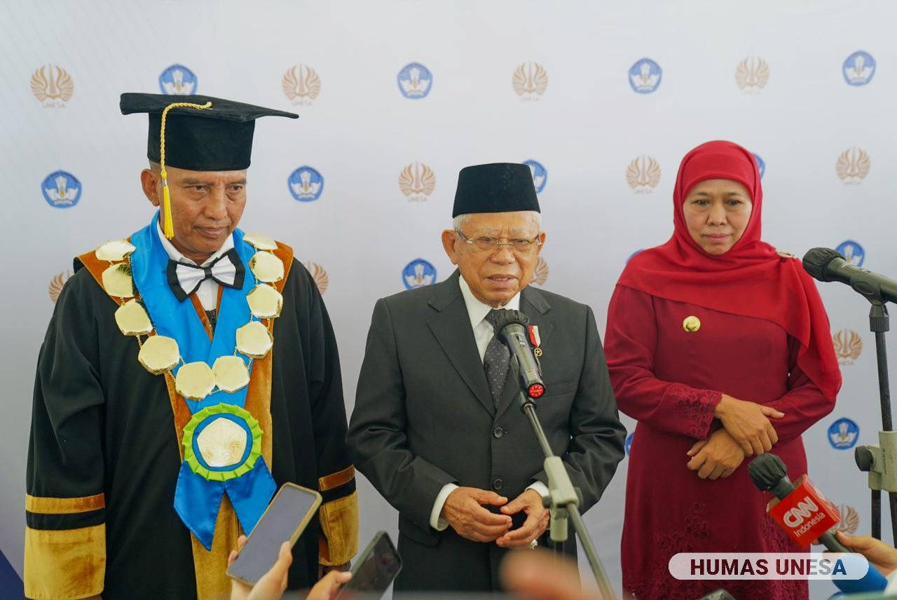 Wapres Ma’ruf Amin Resmikan SLOMPN dan Fakultas Kedokteran Unesa