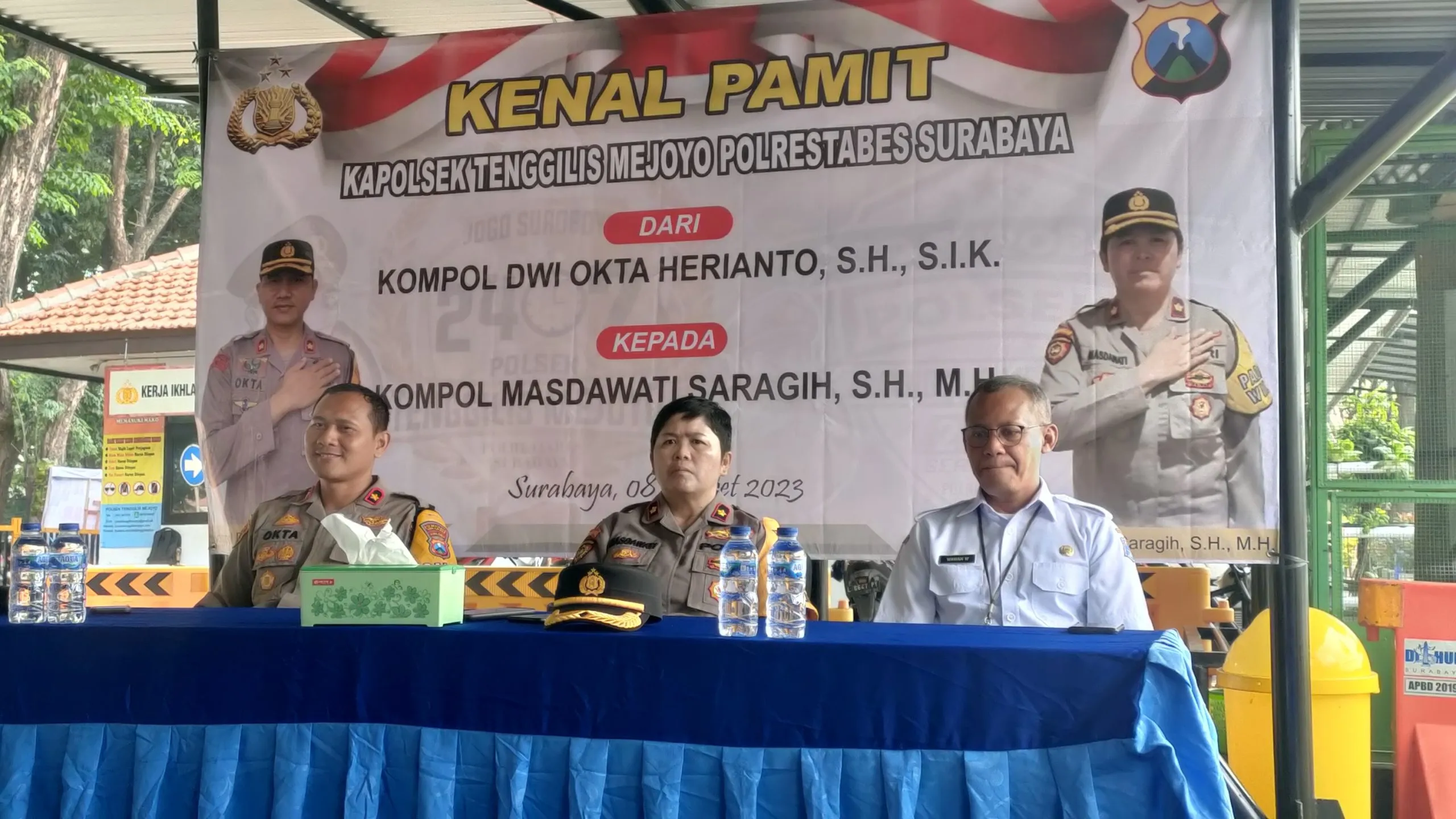 Kenal Pamit Kapolsek Tenggilis Mejoyo Surabaya Dalam Sinergitas Tiga Pilar Kecamatan Tenggilis Mejoyo