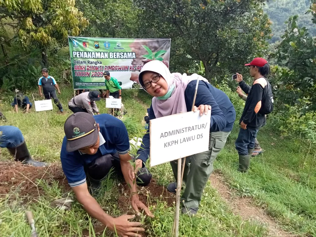 Perhutani Lawu Ds Gelar Penanaman di Moment Istimewa bersama Stakeholder Terkait