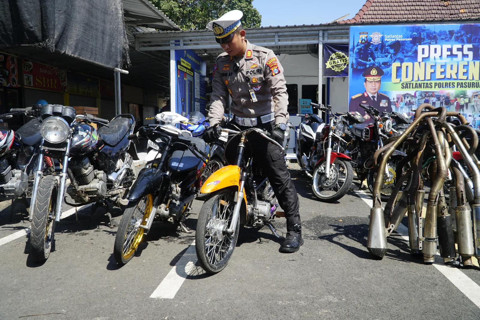 Berkah Ramadhan, Satlantas Polres Pasuruan Berhasil Amankan Ranmor Balap Liar Jalanan