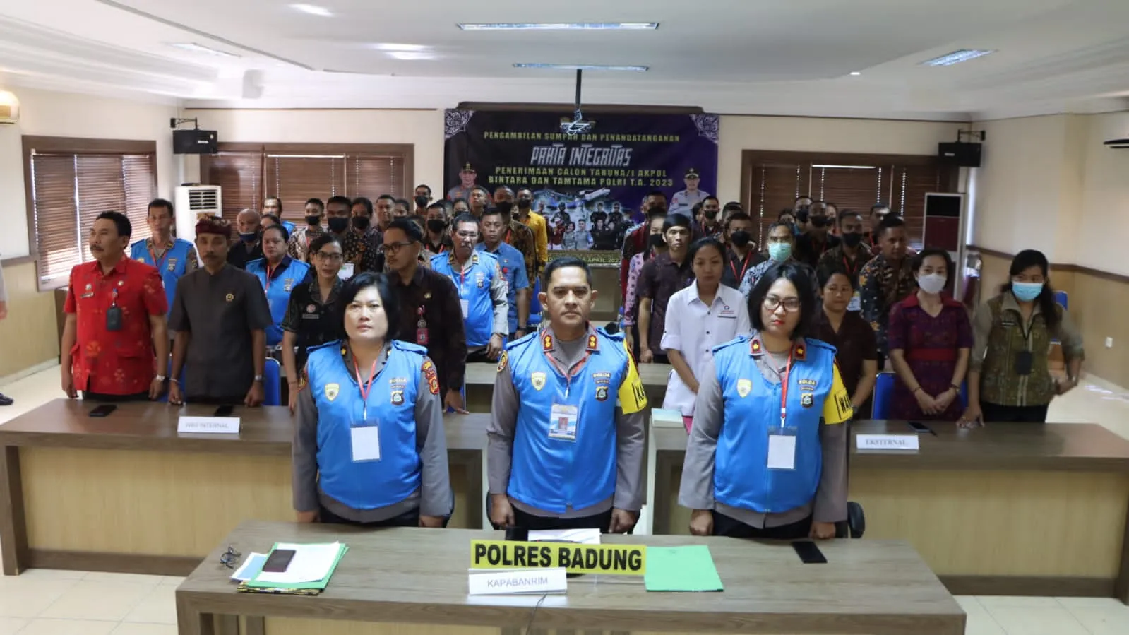 AKBP Teguh Priyo Wasono Tanda Tangani Pakta Integritas Rekrutmen Calon Anggota Polri T.A. 2023