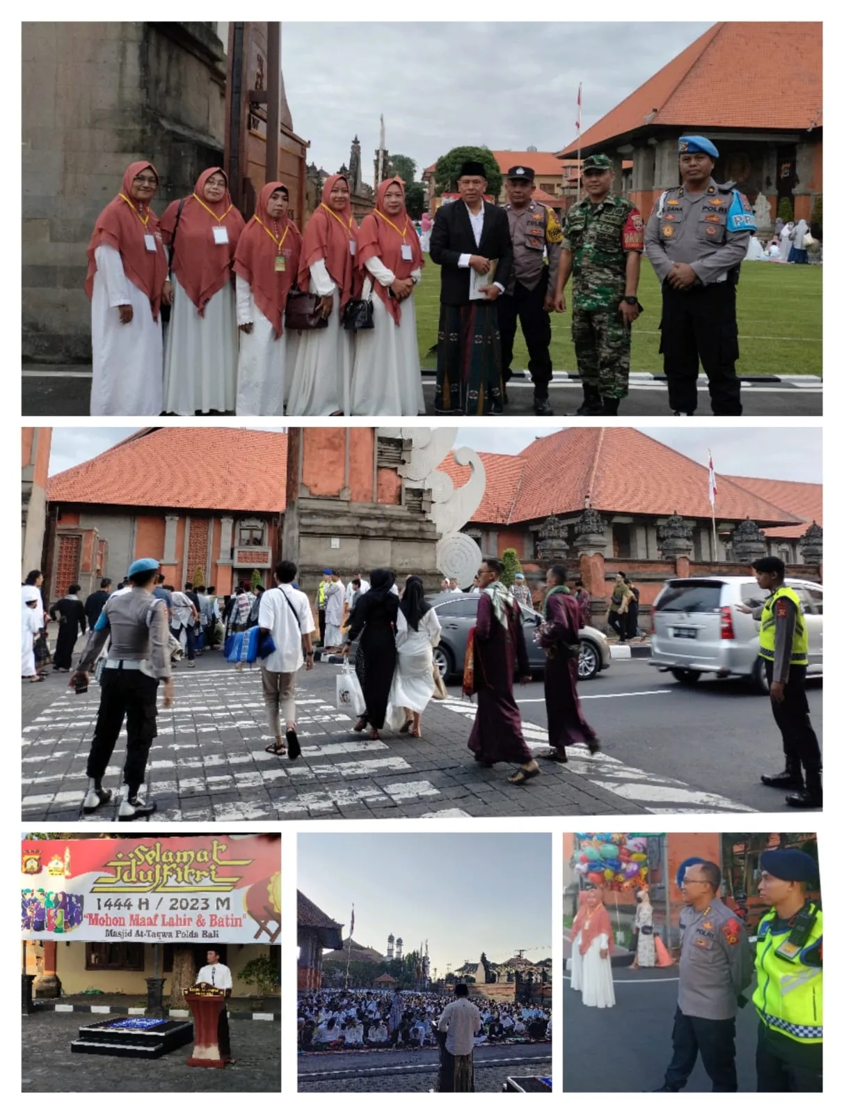 Polda Bali Beserta Jajaran Amankan Sholat IED
