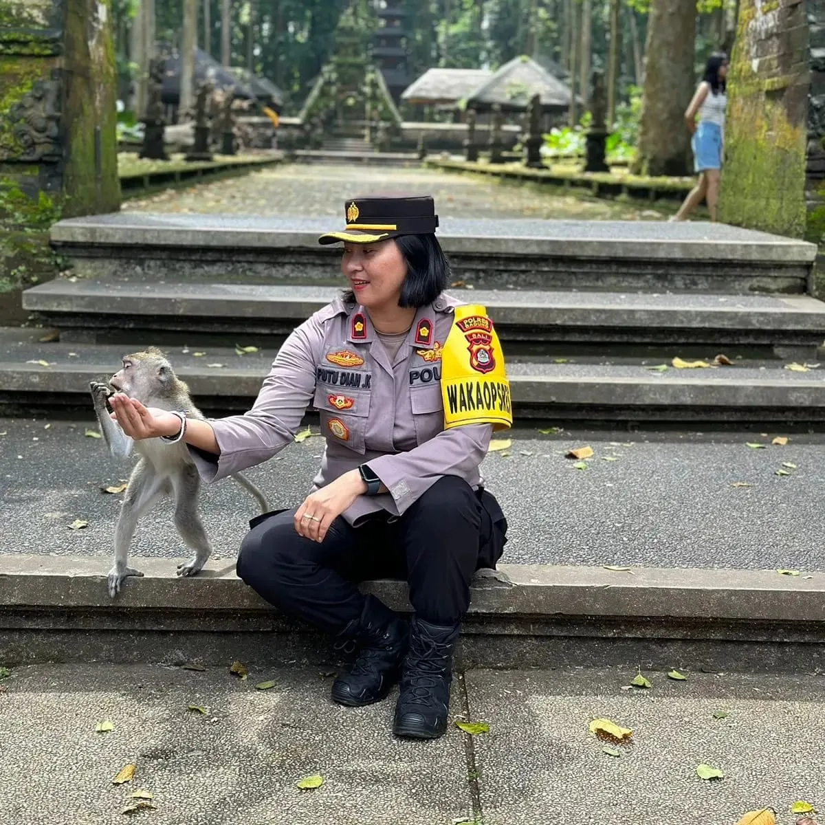 Wakapolres Badung Pantau Situasi di Obyek Wisata Sangeh