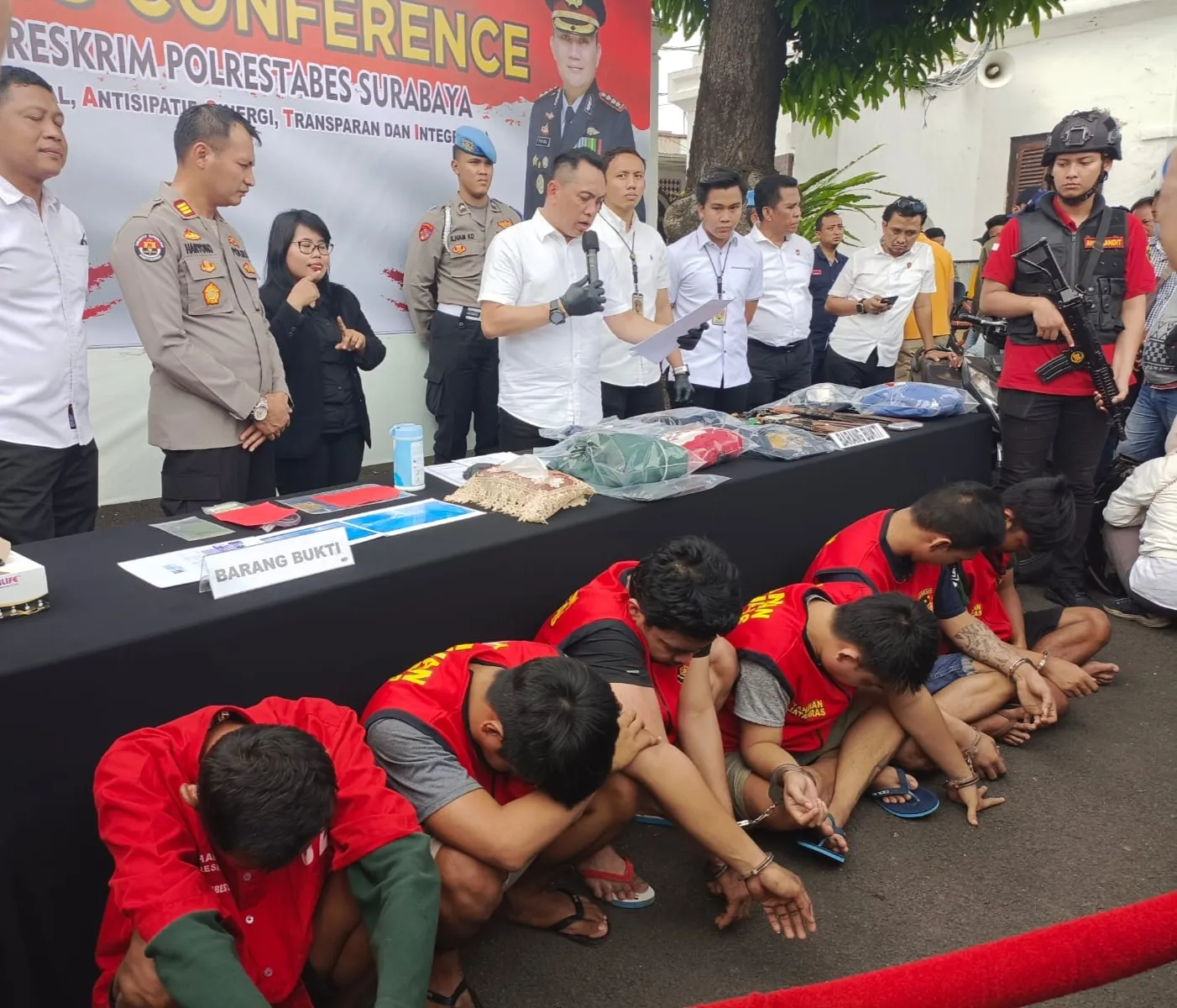 Residivis Curanmor dan Curat yang Beraksi di 11 TKP Di Gelandang Jajaran Polrestabes Surabaya
