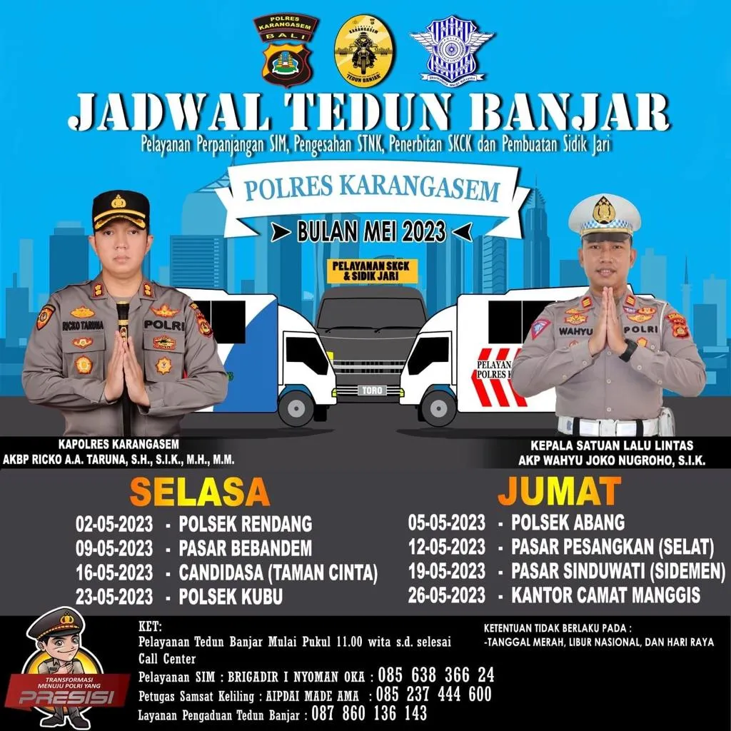 Program “Tedun Banjar” Polres Karangasem di Bulan Mei, Dukung Pelayanan Presisi