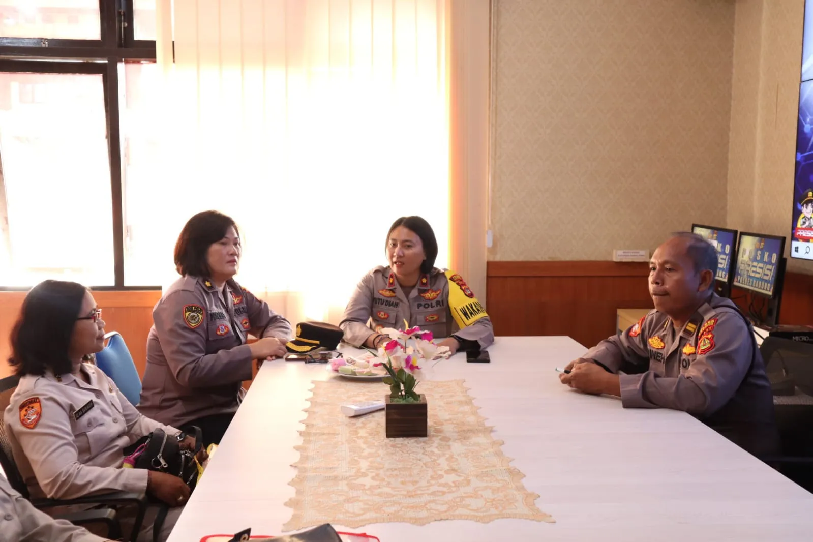 Wakapolres Kompol Diah Terima Kunjungan Kerja Supervisi Setum Polda Bali