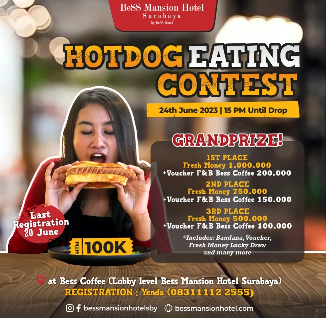BESS MANSION HOTEL SURABAYA SELENGGARAKAN LOMBA MAKAN HOTDOG