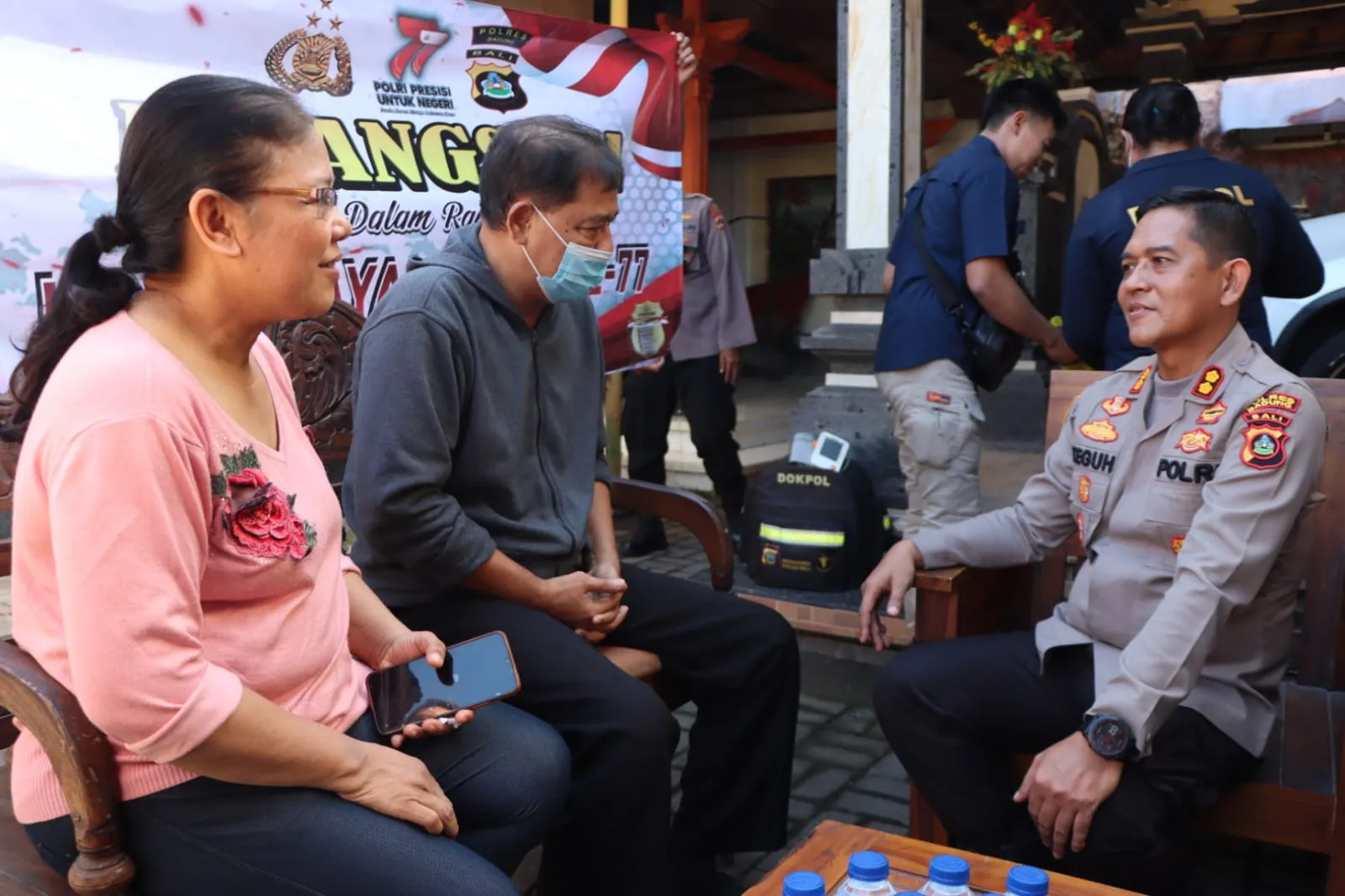 Kapolres AKBP Teguh Priyo Wasono Anjangsana ke Personil Yang Sakit
