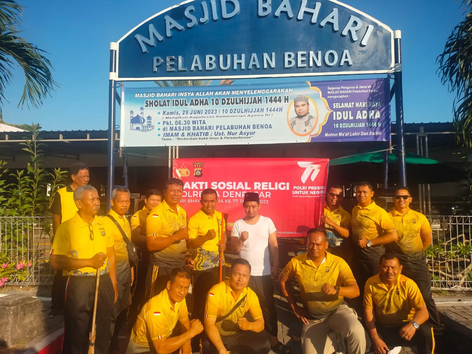 Bersih Itu Indah,Sambut HUT Bhayangkara ke 77 Polsek Benoa Laksanakan Kerja Bakti Sosial.