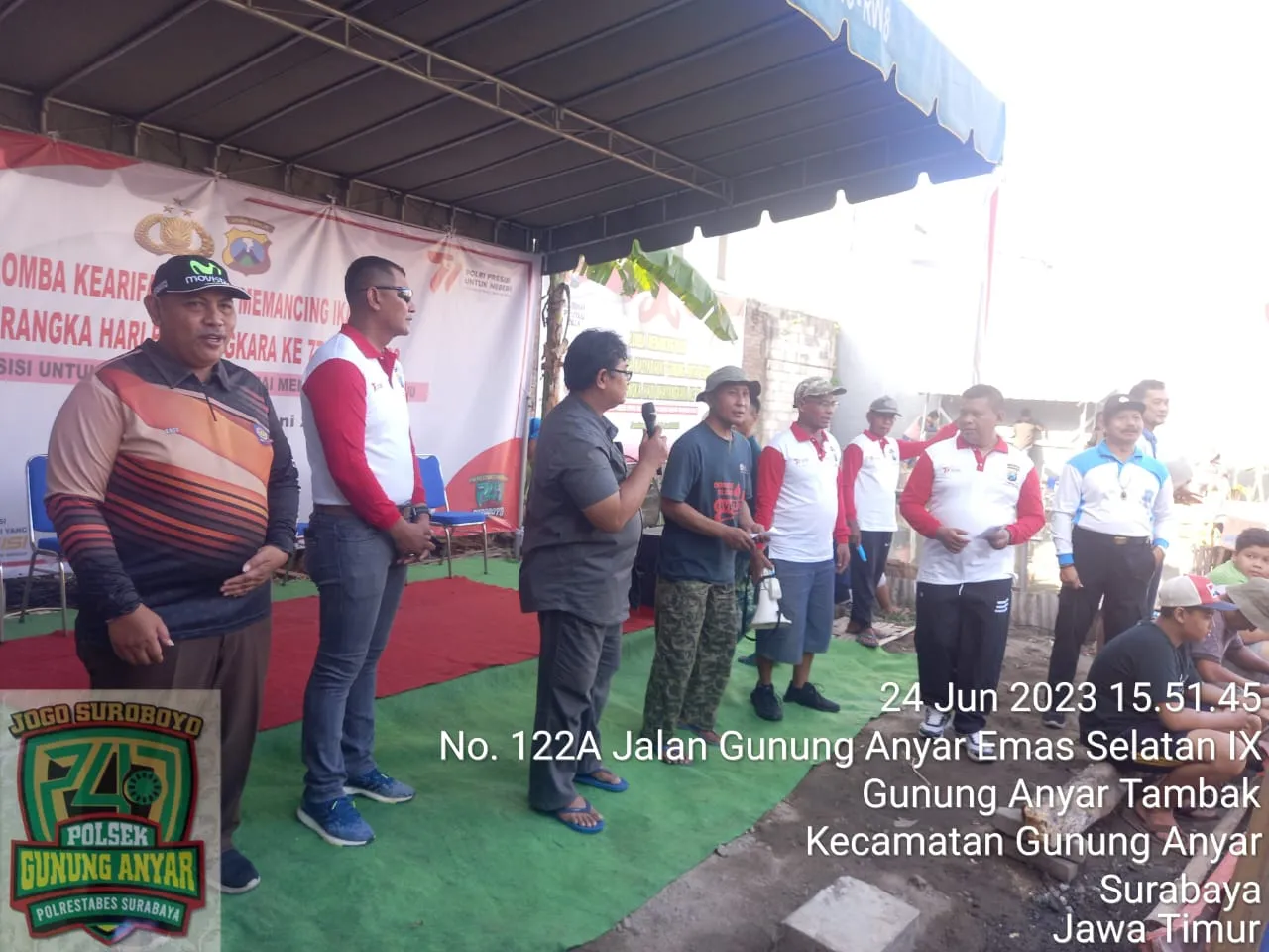 Polsek Gunung Anyar Gelar Mancing