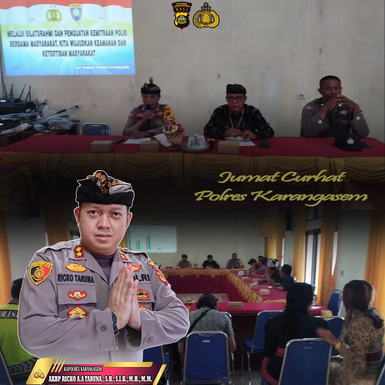 Jumat Curhat Polres Karangasem Pembinaan Kamtibmas di Desa Culik.