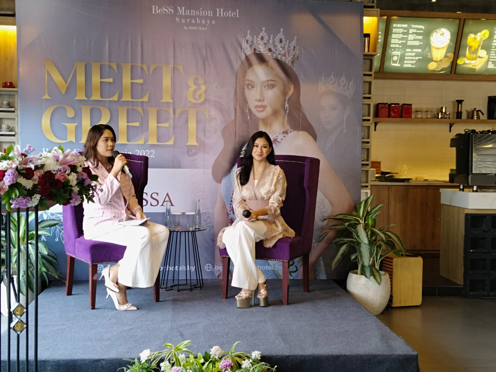 BREAKFAST DAN MEET AND GREET BERSAMA MISS INDONESIA 2022 HANYA DI BESS MANSION HOTEL SURABAYA