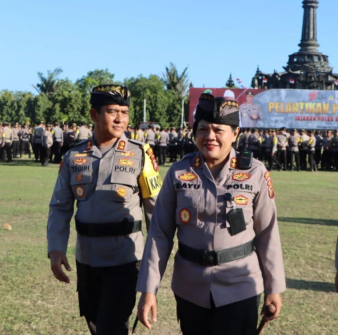 Kapolres Badung Hadiri Pelantikan Polisi RW / Banjar Di Lapangan Puputan Margarana Renon