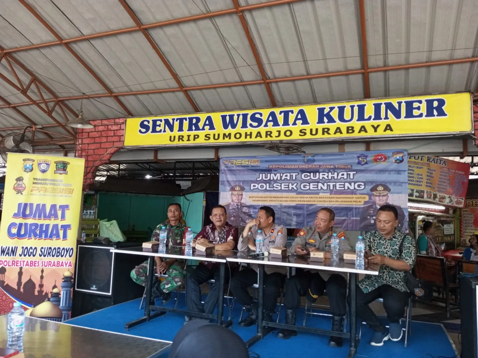 Jumat Curhat Kapolrestabes Surabaya di SWK jln Urip Sumoharjo Bersama tiga pilar