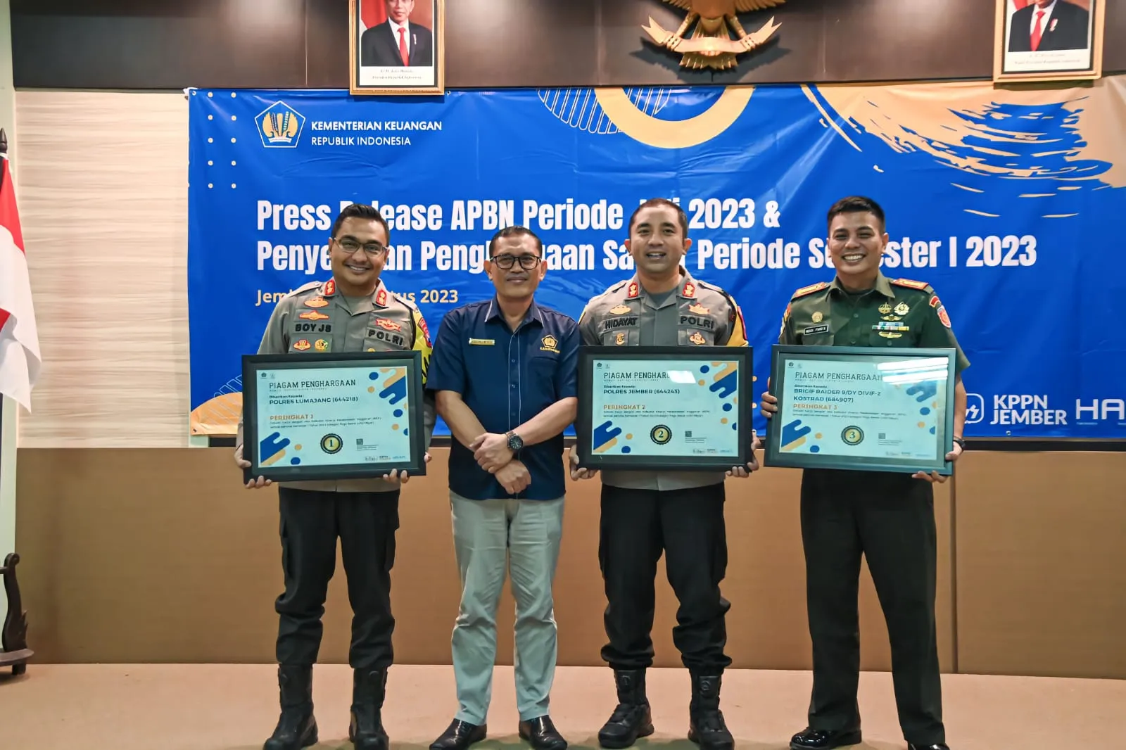 Polres Lumajang Didaulat Satuan Kerja Dengan Nilai Indikator Kinerja Pelaksanaan Anggaran Kategori Pagu Besar