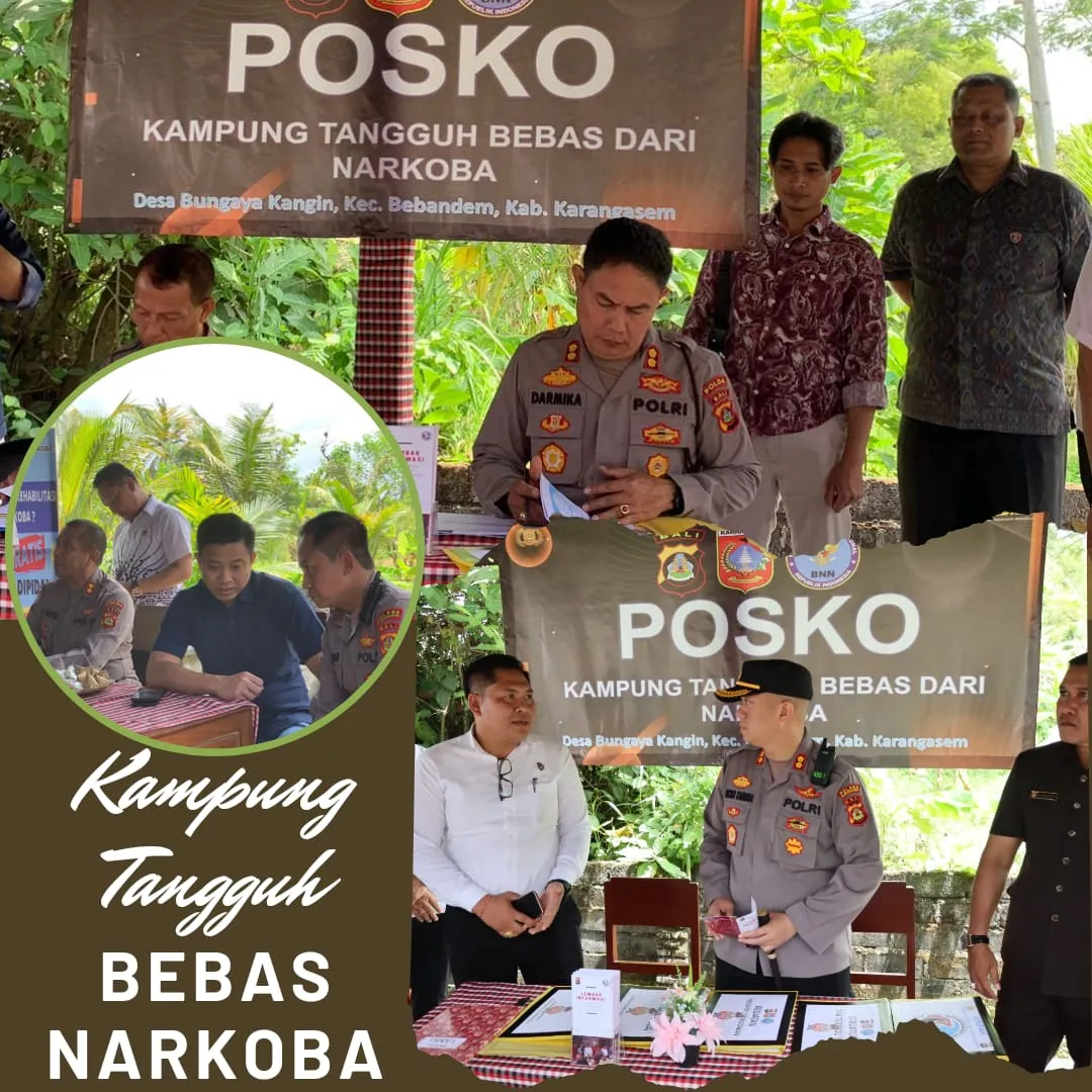 Team Penilai Polda Bali Ke Posko Kampung Tangguh Bebas Narkoba Polres Karangasem