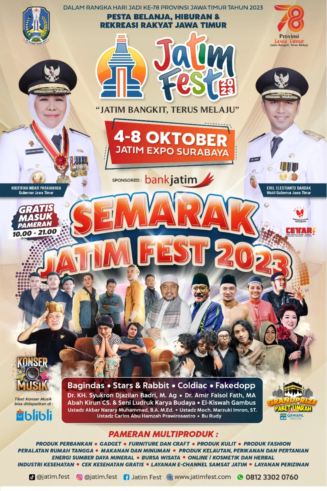 Jatim Fest 2023 Segera Hadir Di Jatim Expo Surabaya Dengan Tema Pesta Belanja, Hiburan dan Rekreasi Rakyat Jawa Timur