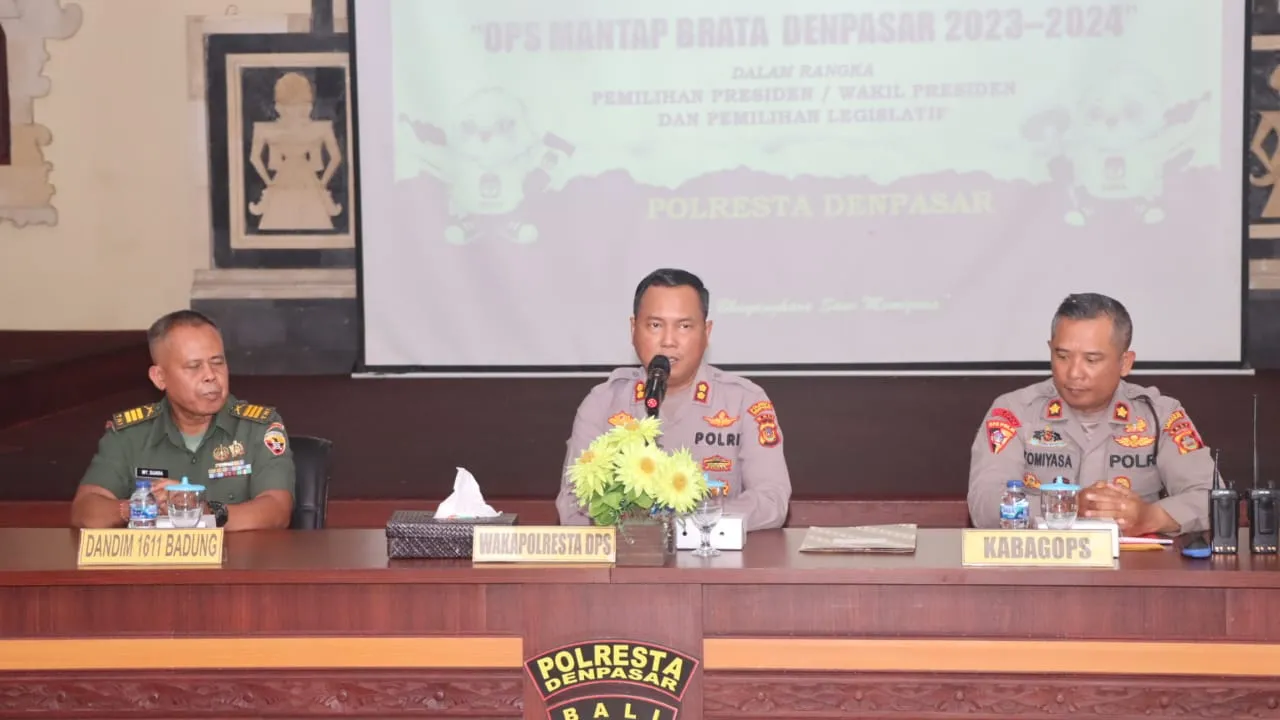 Jelang Pengamanan Pemilu Polresta Denpasar Gelar Rakor