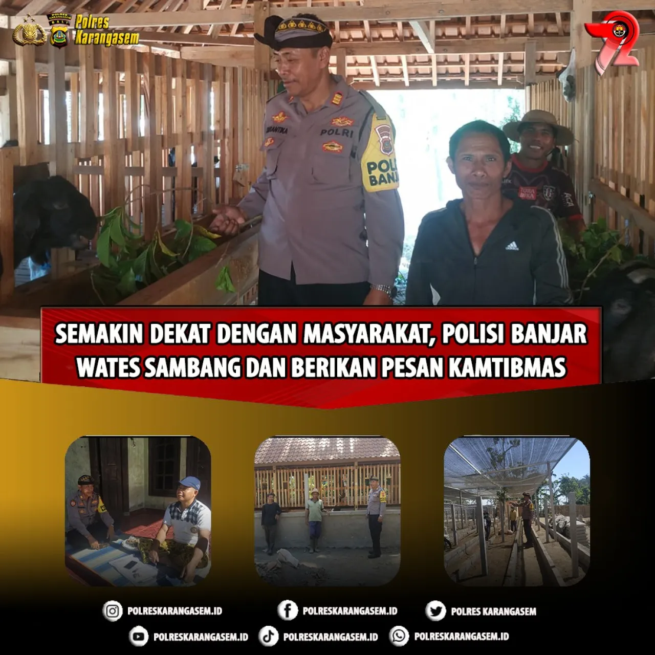 Semakin Dekat Dengan Masyarakat, Polisi Banjar Wates Sambang dan Berikan Pesan Kamtibmas
