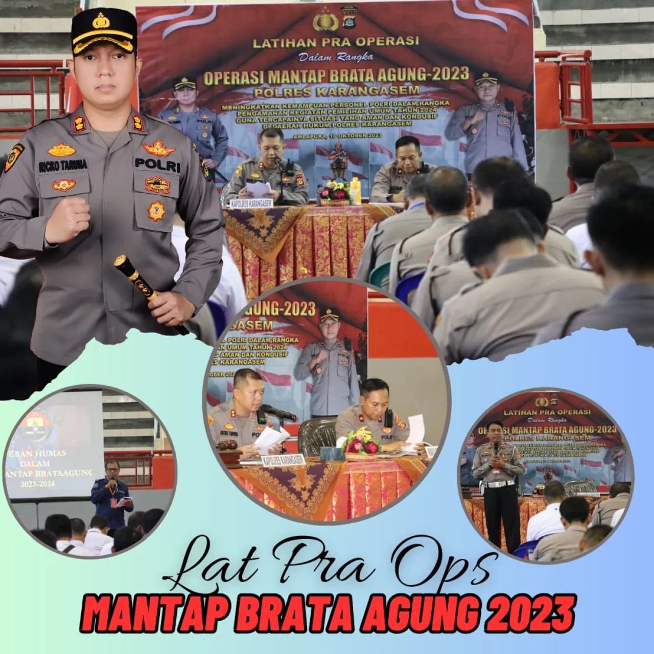 Kapolres Karangasem Buka Latpraops Mantap Brata Agung Tahun 2023 - 2024