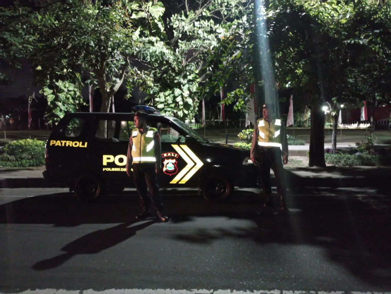 Cegah kerawanan Kamtibmas, Blue Light Patrol Polsek Denpasar Utara 