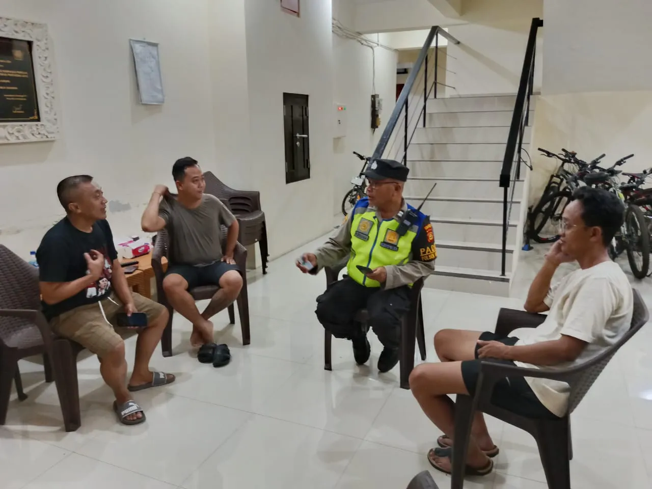 Wujudkan Harkamtibmas Yang Kondusif Pawas Padal Polsek Denpasar Barat