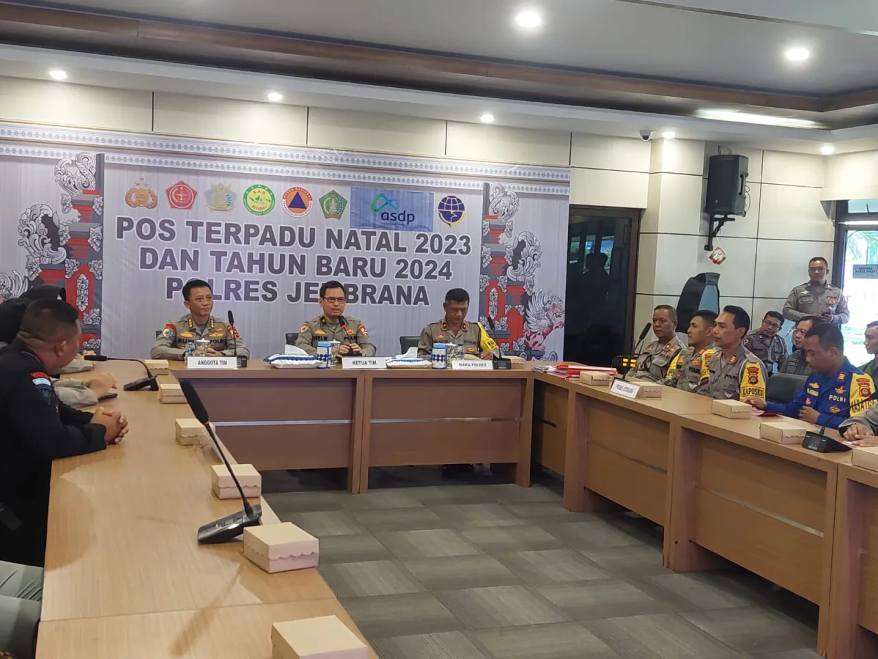 Polres Jembrana Terima Kedatangan Wasops Lilin Agung 2023 di Ruang VIP ASDP Pelabuhan Gilimanuk