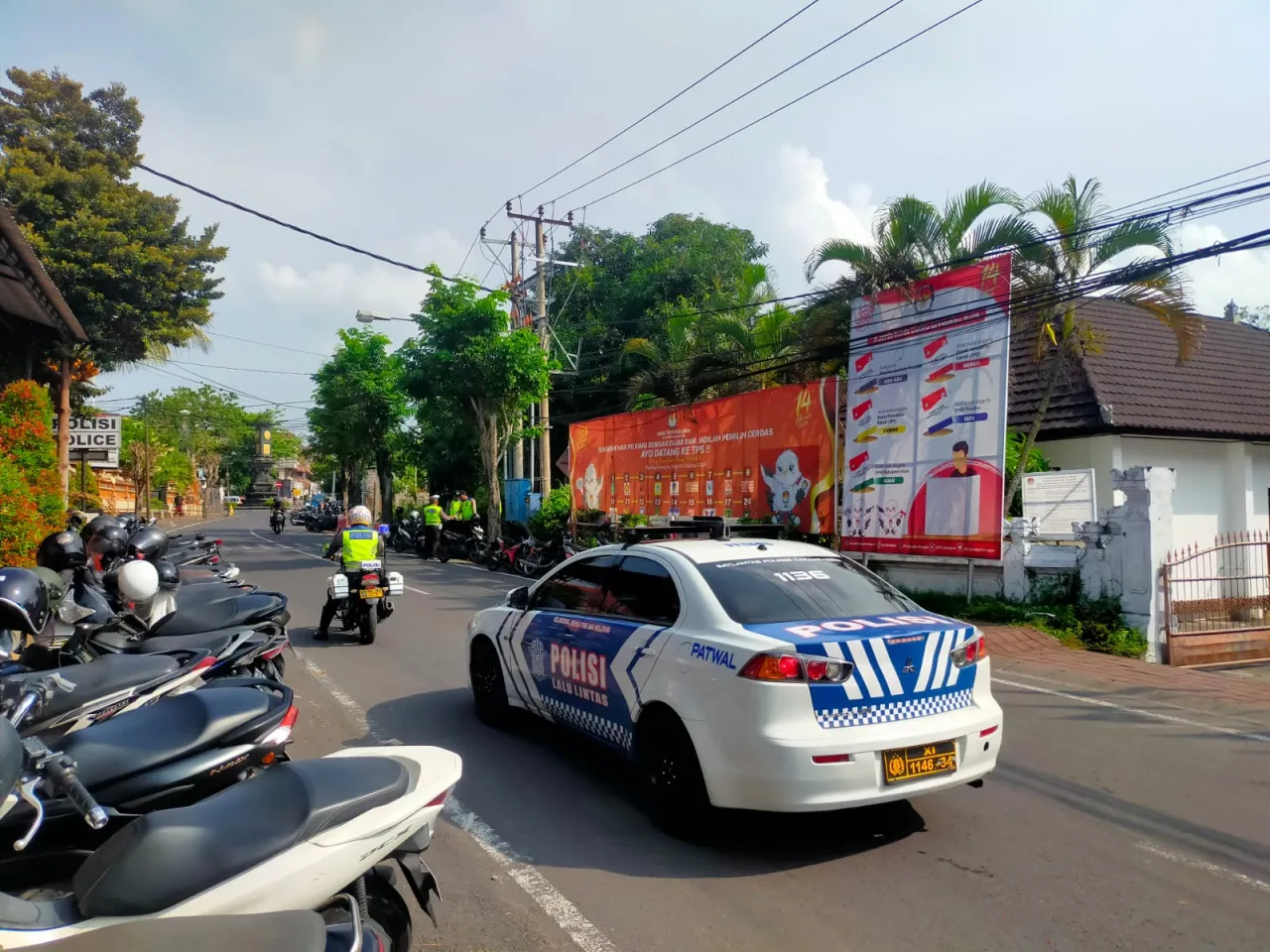 Polres Karangasem meningkatkan giat Patroli Wilayah Dalam Tahap Kampanye pada Pemilu 2024.