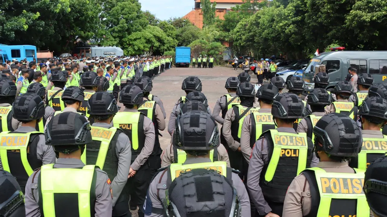 Polresta Denpasar Pengamanan Deklarasi Pemuda Bali, Terjunkan Ratusan Personel