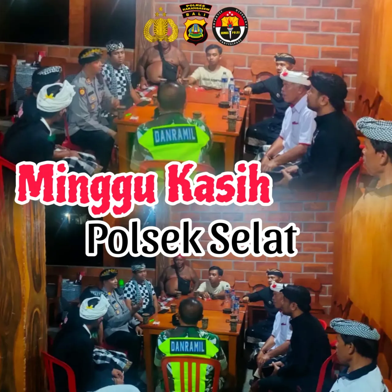 Kapolsek Selat melaksanakan giat Minggu Kasih sambangi Tokoh Masyarakat.