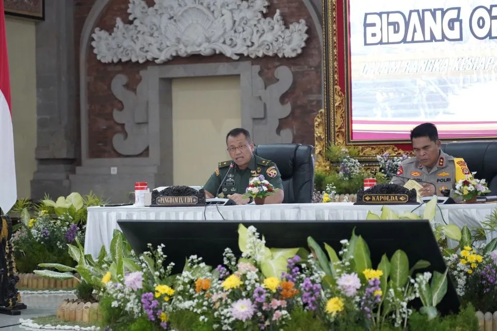 Kasdam IX/Udayana Hadiri Rakor Lintas Sektoral Bidang Ops Tahun 2024 di Mapolda Bali