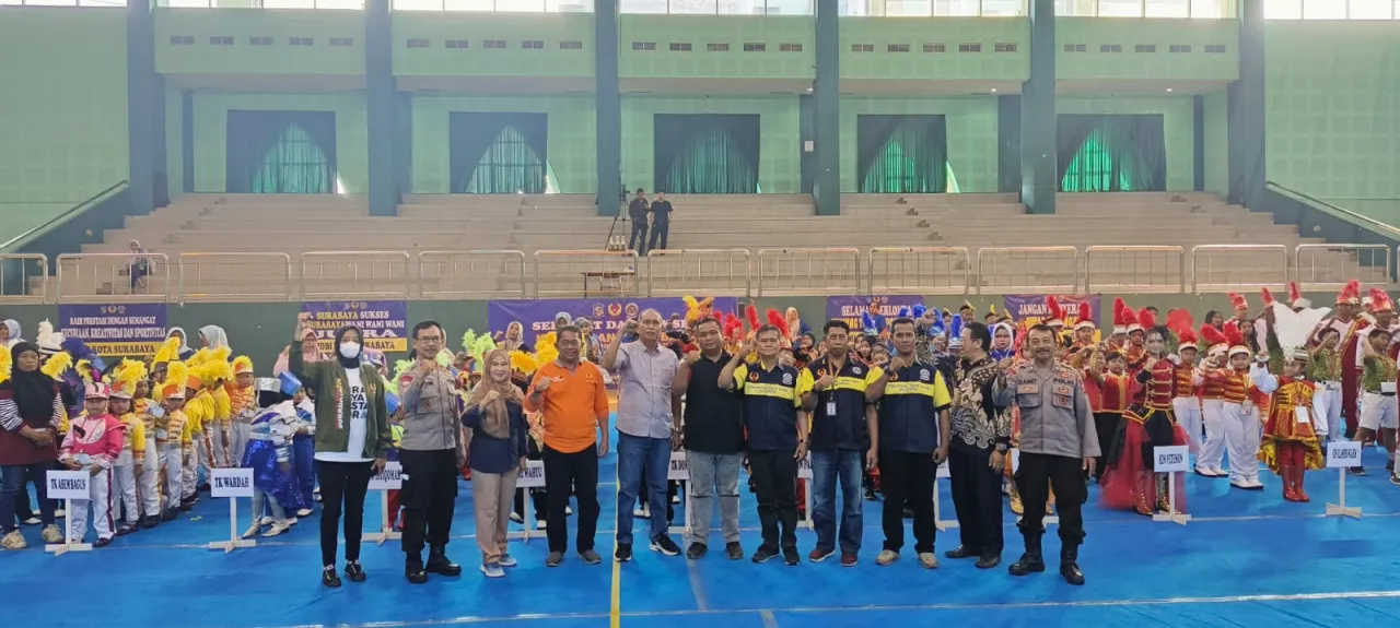 Antusias Peserta Lomba Drum Band PIALA Walikota Surabaya 2024