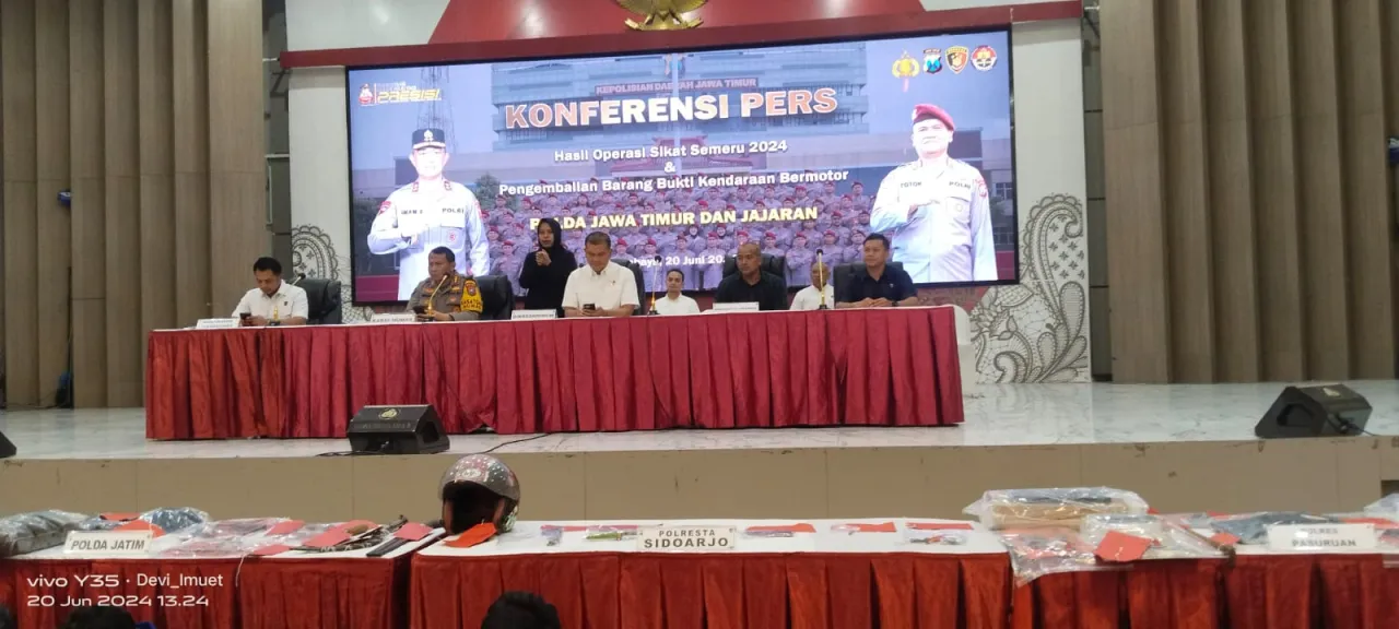 Polda Jatim Ungkap 1.381 Kasus Selama 12 Hari dan Kembalikan Barang Bukti Kendaraan Bermotor